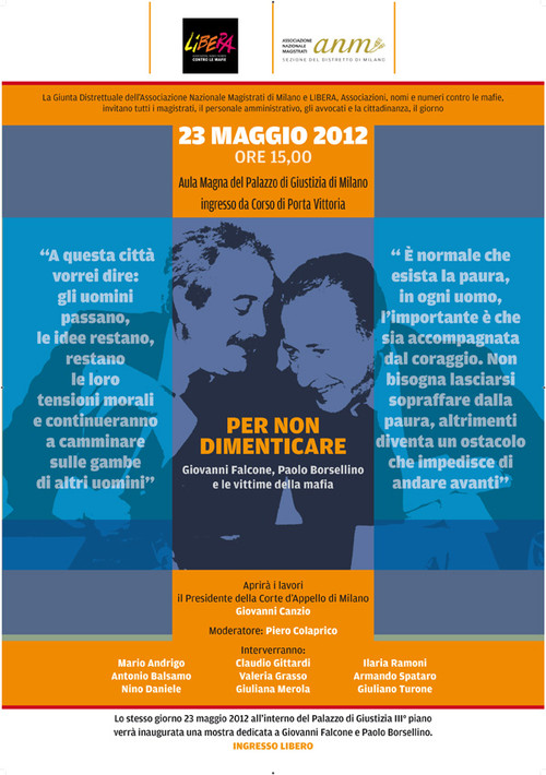 23 Maggio, ventesimo anniversario strage Capaci