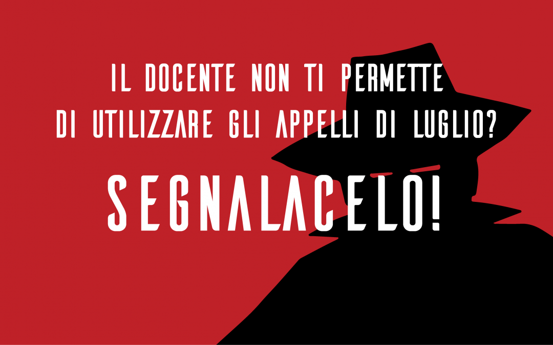 Segnalazioni problematiche esami a luglio